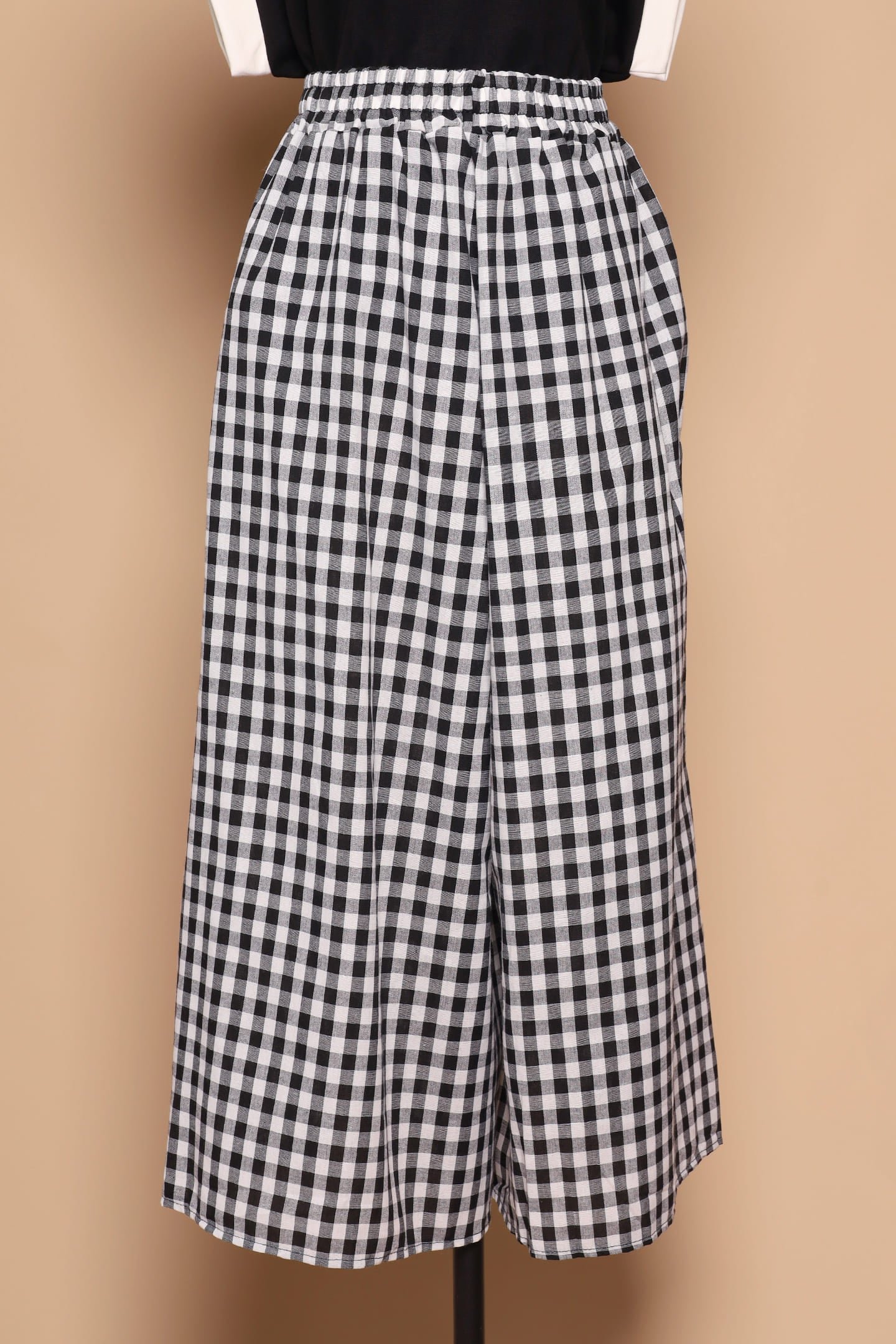 PO - Jun 2 in 1 Top and Checkered Culottes Set - Image 5