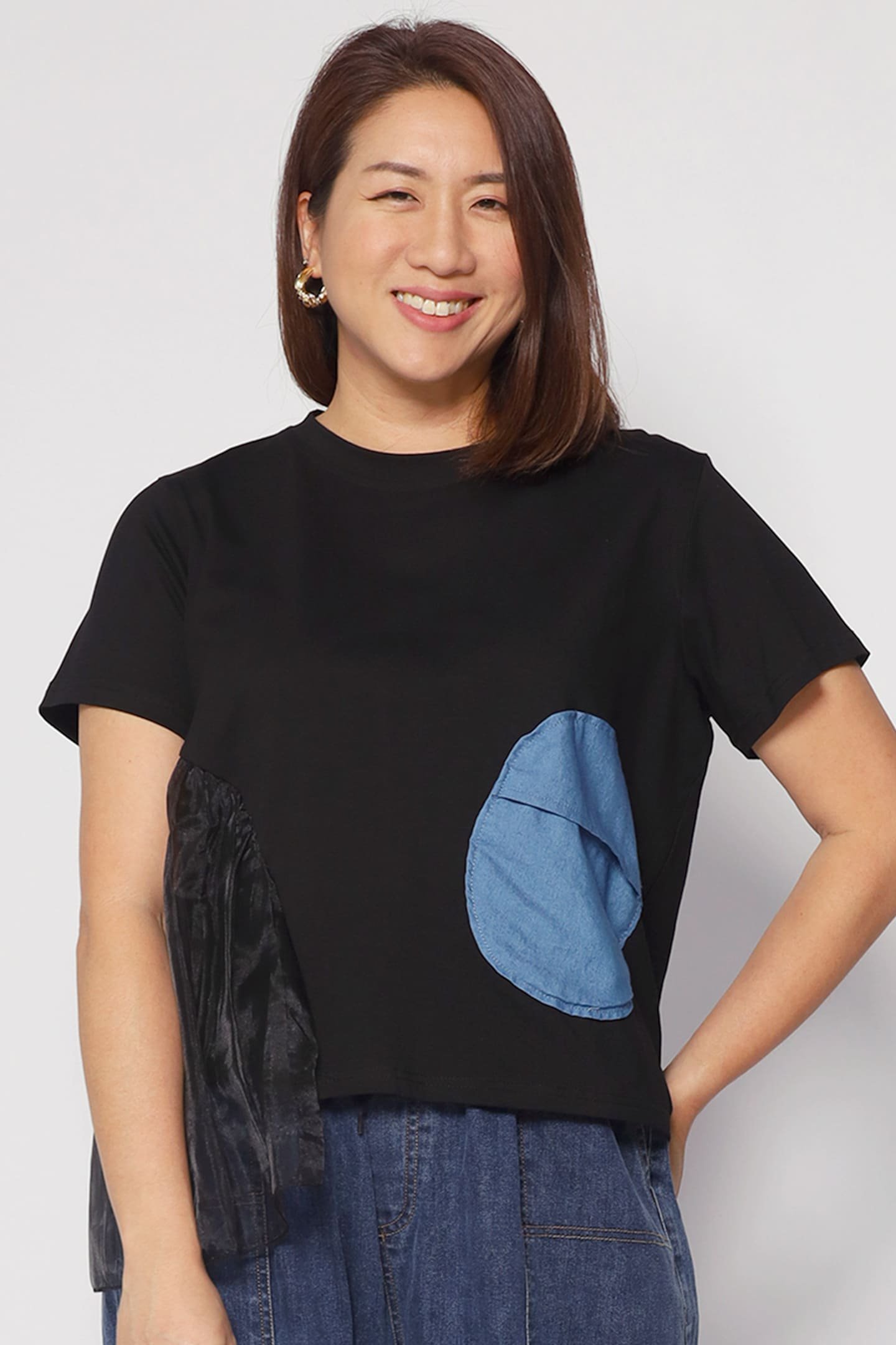 Keke Circles Top in Black - Image 1