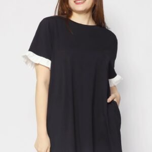 Krista Dress in Black White - Image 3