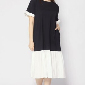 Krista Dress in Black White - Image 5