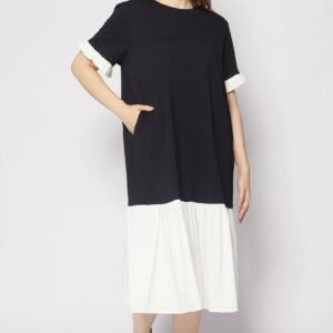 Krista Dress in Black White - Image 1