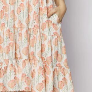 Melbourne Dress in Peach Spring - Image 12