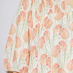 Melbourne Dress in Peach Spring - Image 11