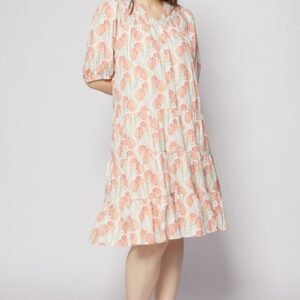 Melbourne Dress in Peach Spring - Image 7