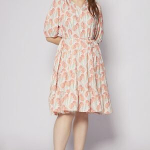 Melbourne Dress in Peach Spring - Image 1