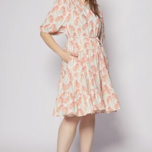 Melbourne Dress in Peach Spring - Image 3