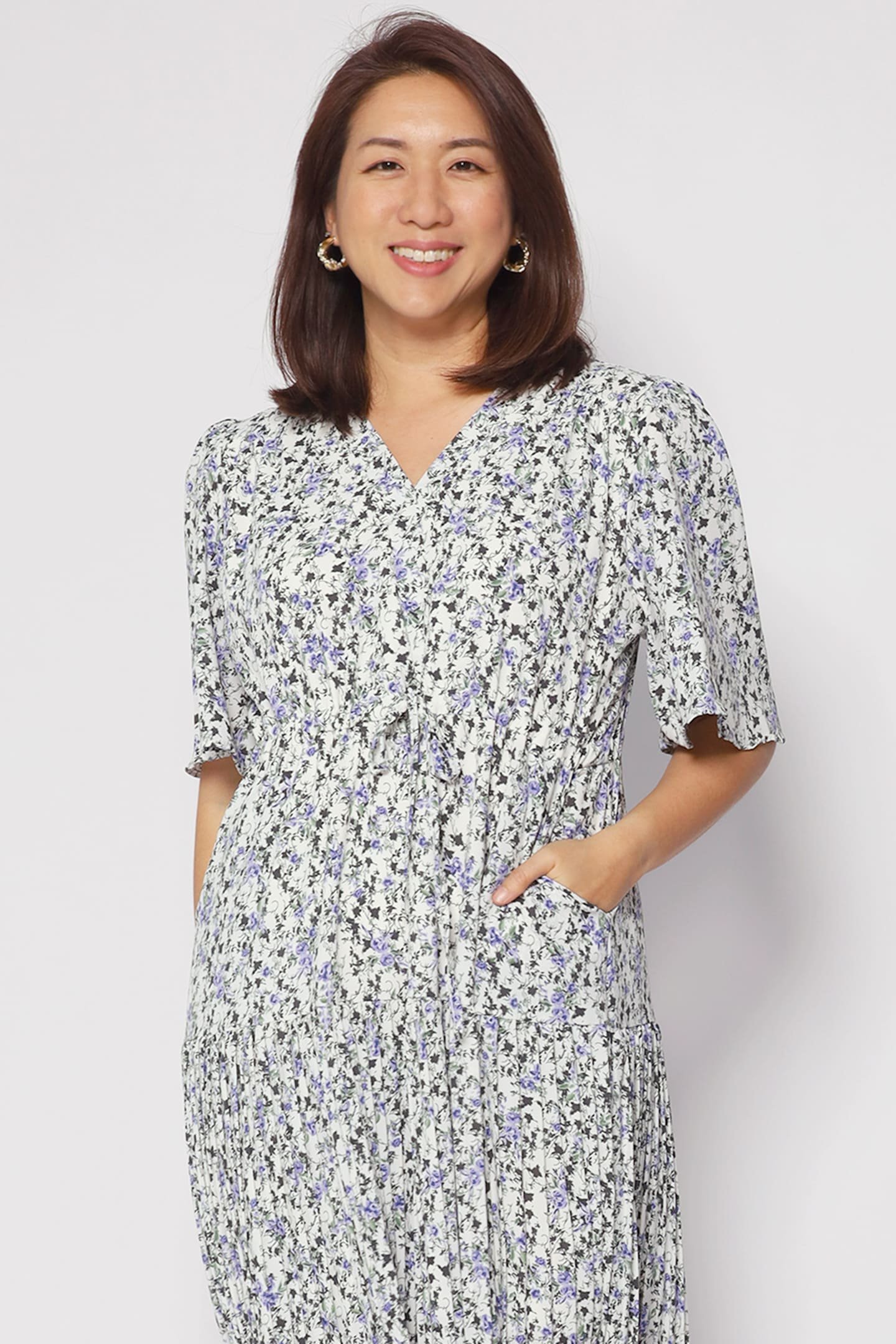 Neese Dress in Blue Field - Image 3