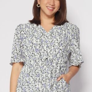 Neese Dress in Blue Field - Image 7