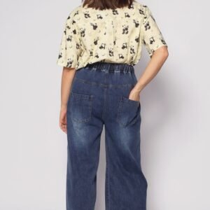 Onyx Denim Drawstring Pants - Image 5