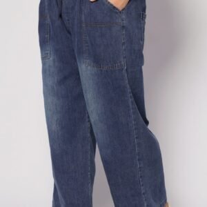 Onyx Denim Drawstring Pants - Image 2