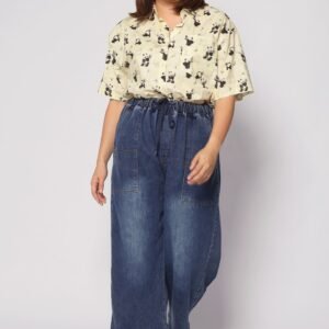Onyx Denim Drawstring Pants - Image 4
