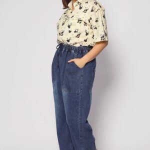 Onyx Denim Drawstring Pants - Image 3