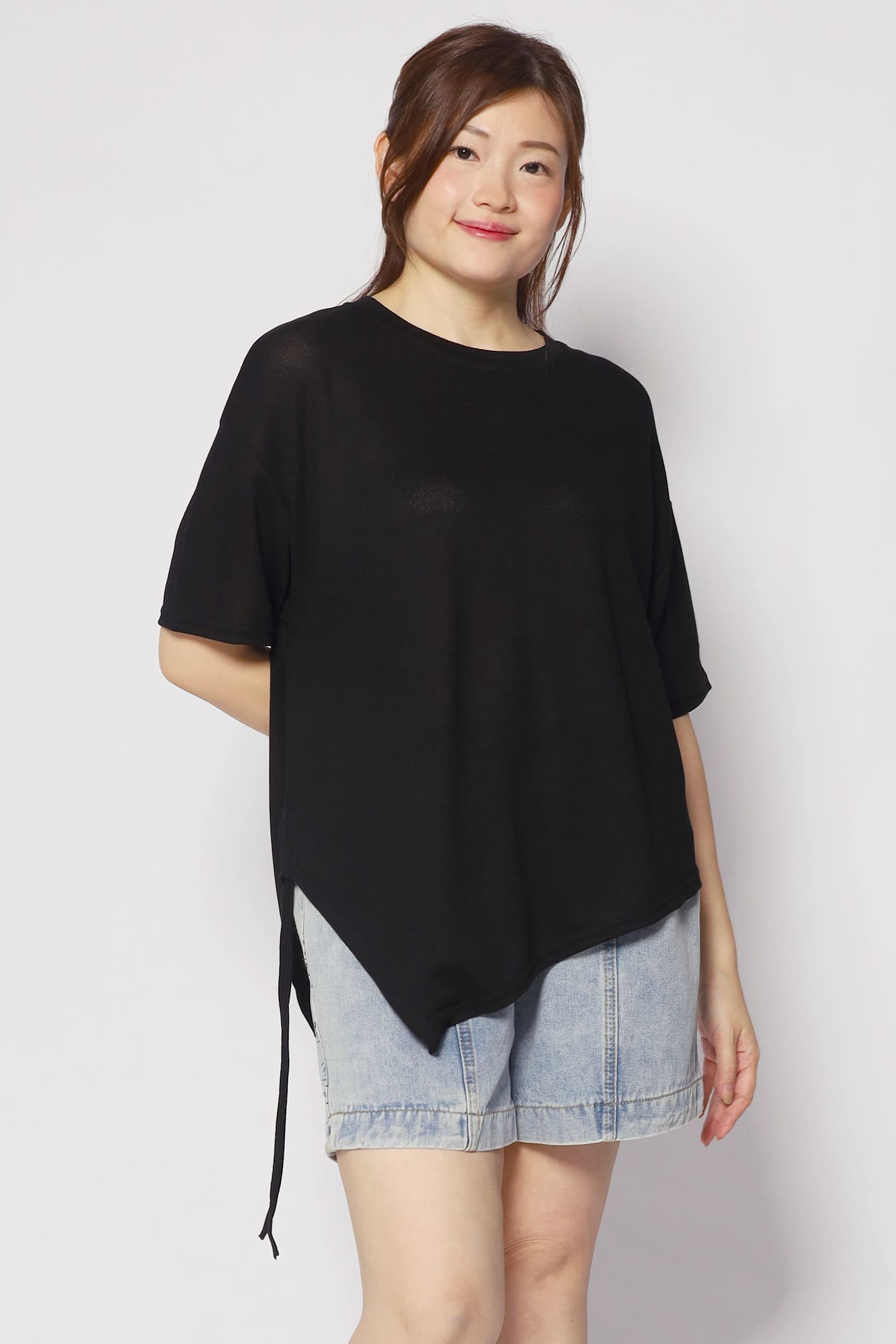 Otis Asymmetrical Top in Black - Image 1