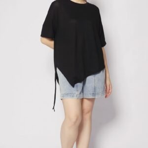 Otis Asymmetrical Top in Black - Image 4
