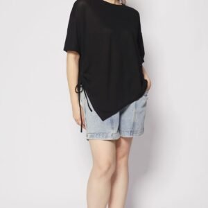 Otis Asymmetrical Top in Black - Image 3