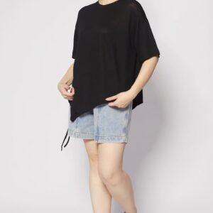 Otis Asymmetrical Top in Black - Image 2