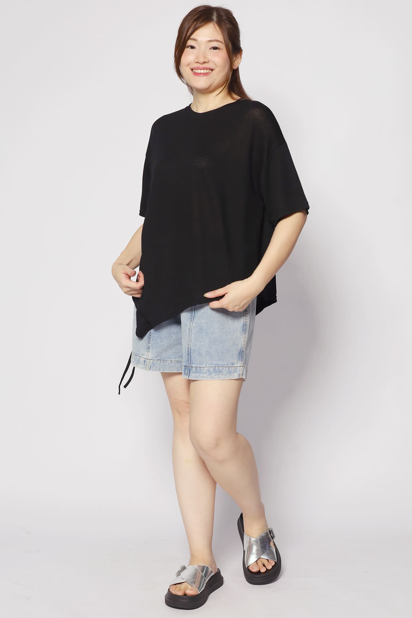 Otis Asymmetrical Top in Black - Image 2