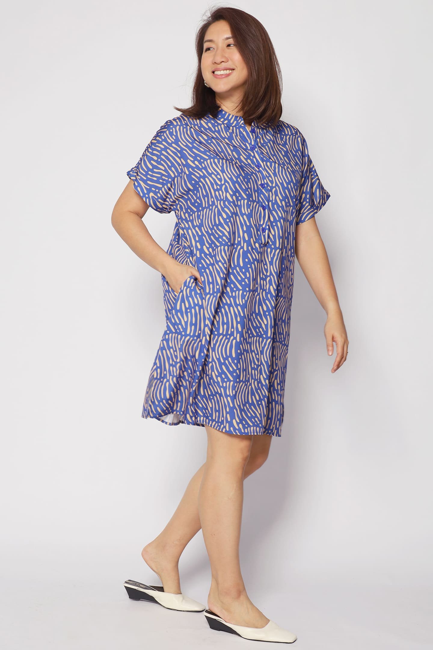 Penn Dress in Yellow Scribbles - Image 8