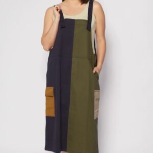 Phoenix Colourblock Pinafore Dress - Image 4