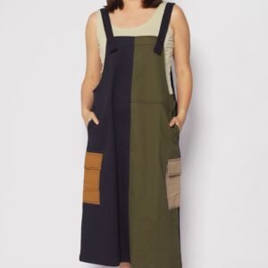 Phoenix Colourblock Pinafore Dress - Image 1