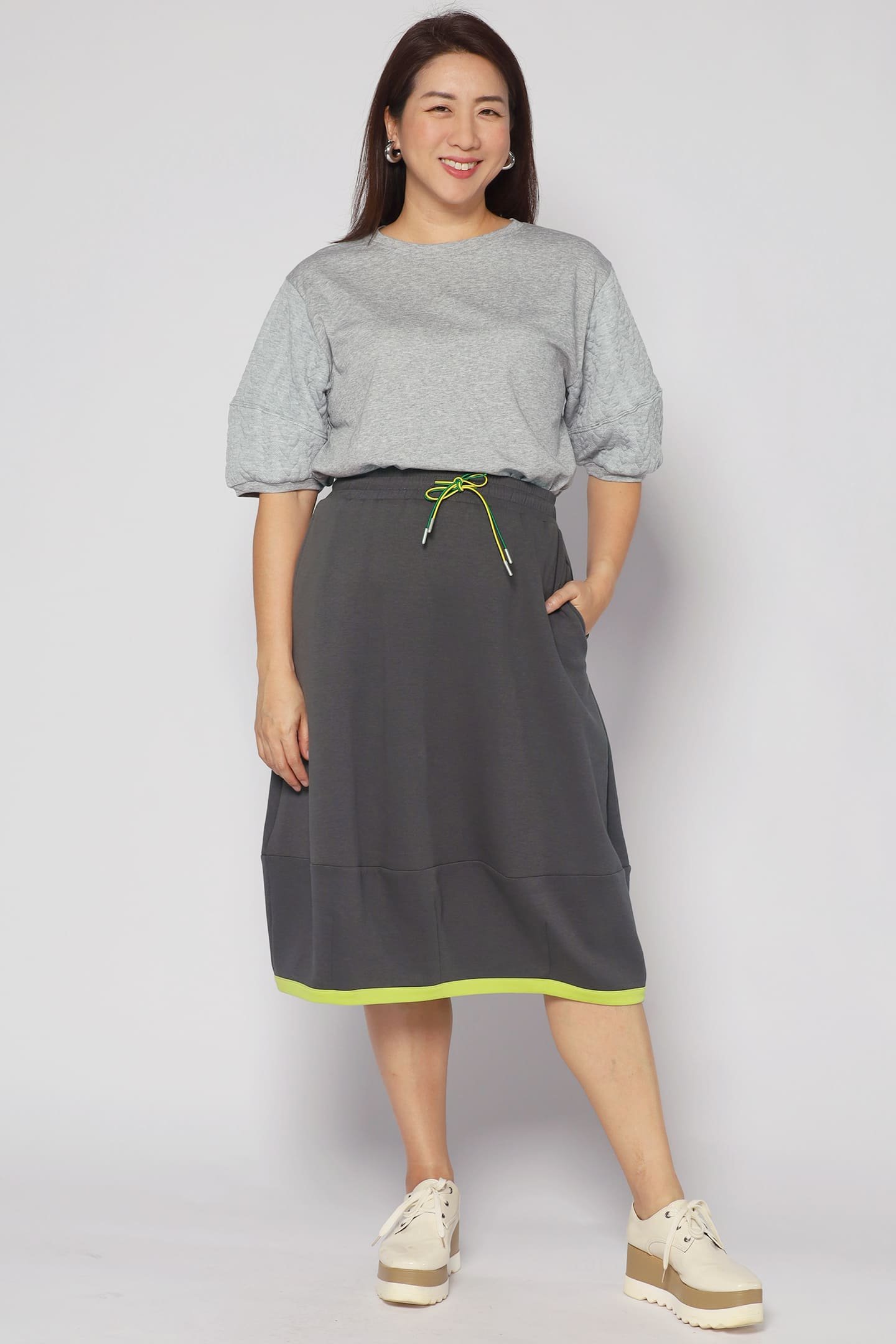 Piper Trimming Skirt in Grey - Image 3