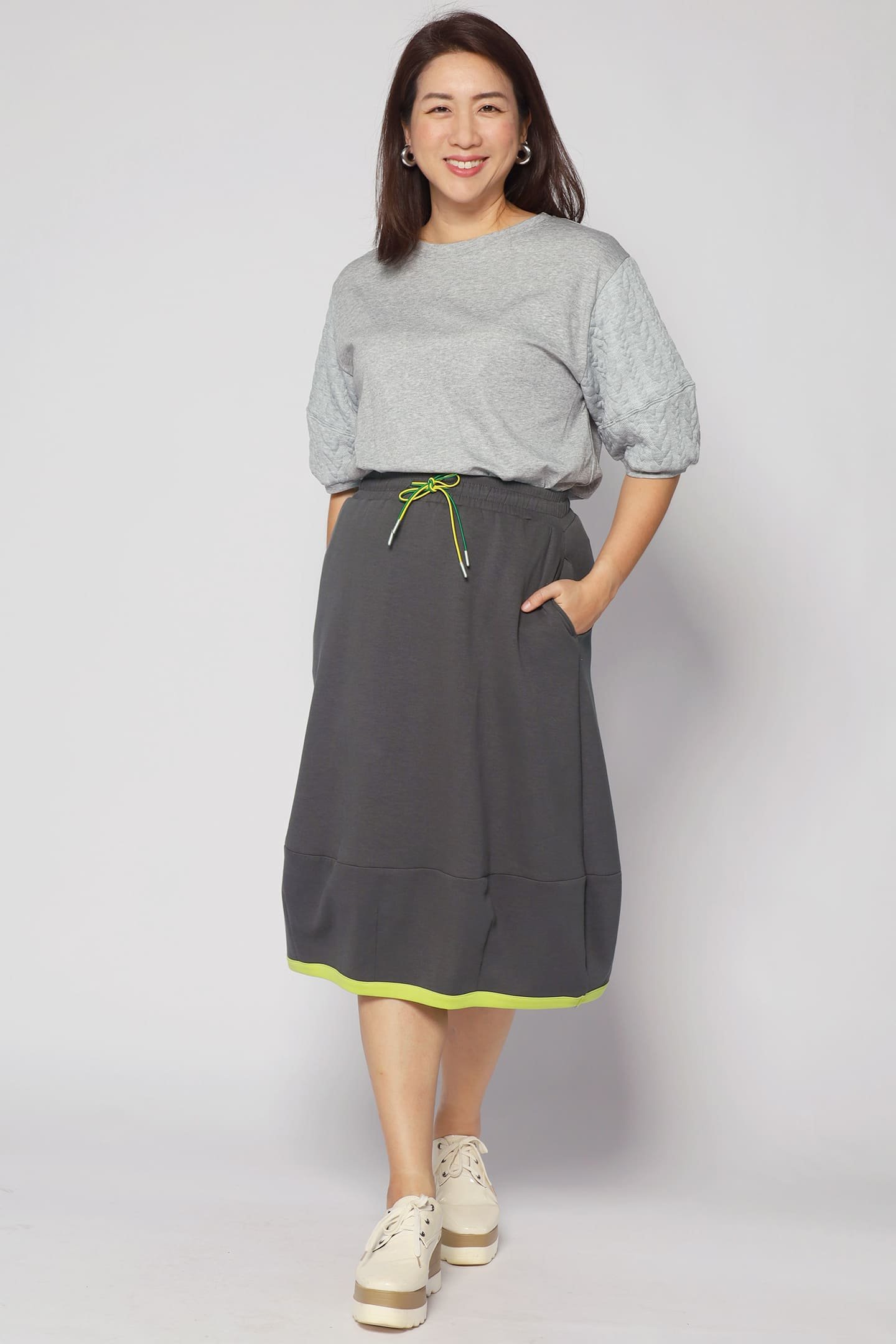 Piper Trimming Skirt in Grey - Image 1