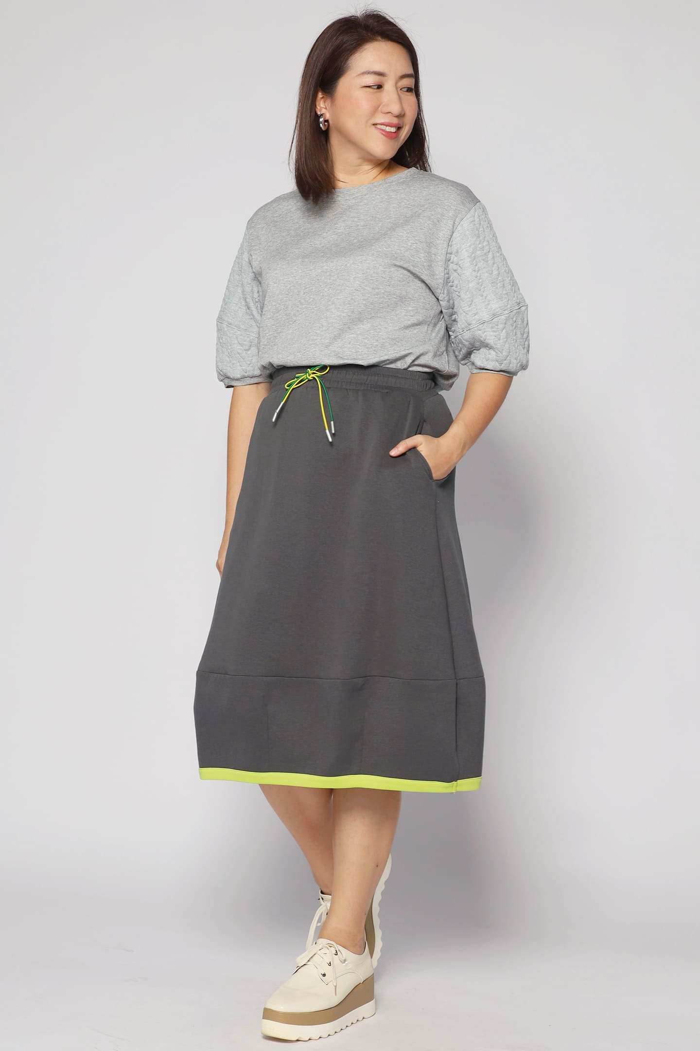 Piper Trimming Skirt in Grey - Image 4