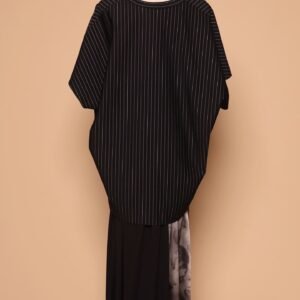 PO - Ryanne Zipper Jacket in Black Stripes - Image 6