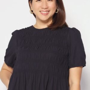 Sab Ruched Dress in Black - Image 2