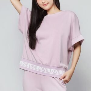 JOY - Saranghae 2 in 1 Top and Pants Set in Lilac Purple - Image 3