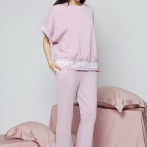 JOY - Saranghae 2 in 1 Top and Pants Set in Lilac Purple - Image 1