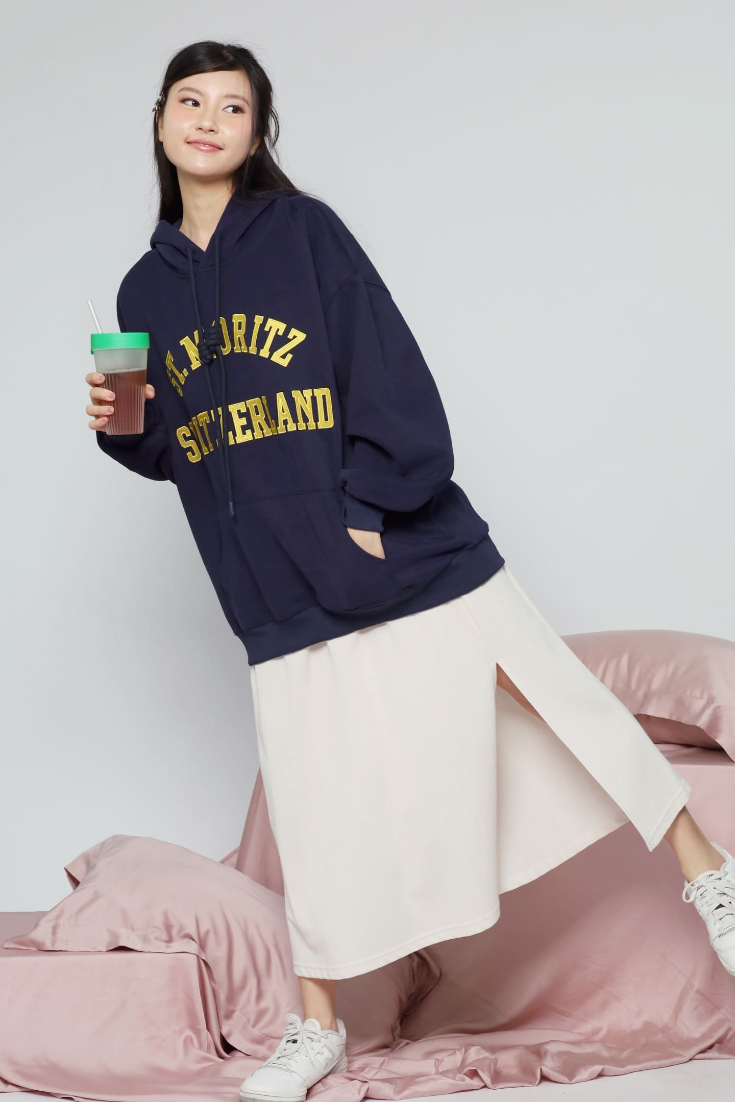JOY - Switzerland Hoodie Pullover in Blue - Image 1
