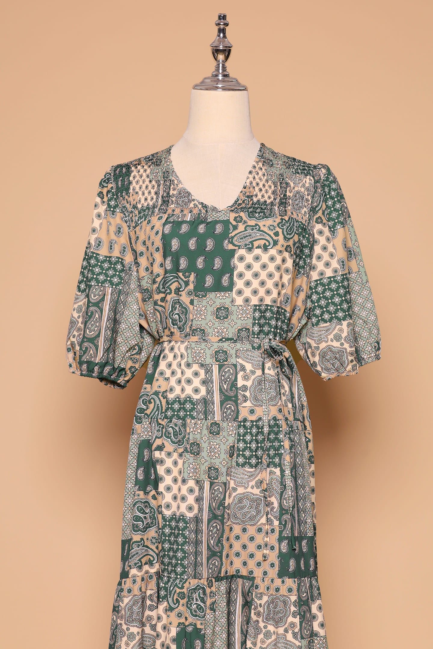 PO - Sydney Dress in Green Paisley - Image 3