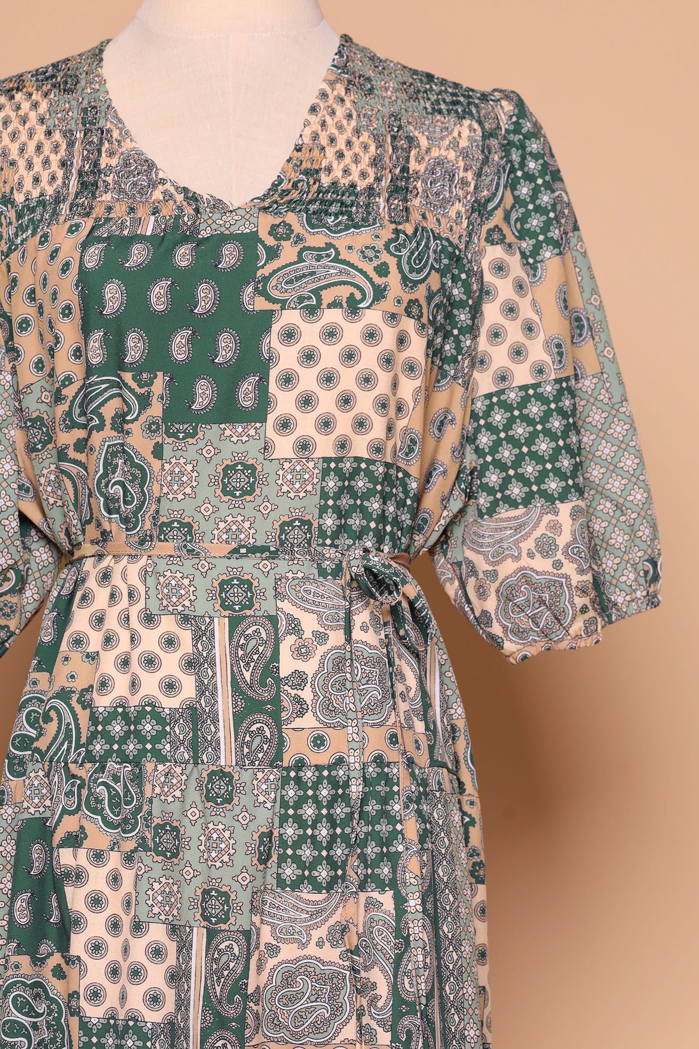 PO - Sydney Dress in Green Paisley - Image 2