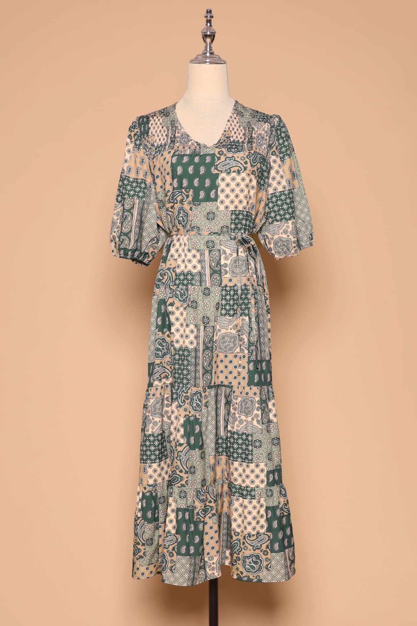 PO - Sydney Dress in Green Paisley - Image 1