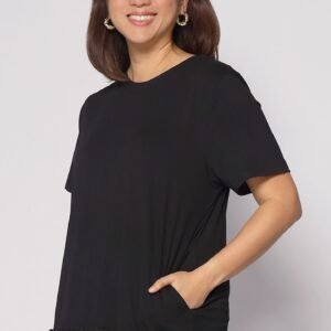 Valerie Netted Dress in Black - Image 8