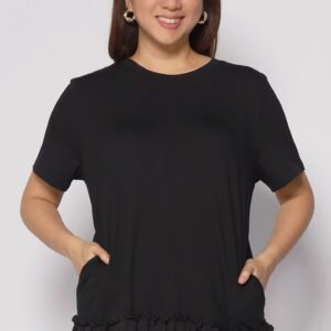Valerie Netted Dress in Black - Image 3