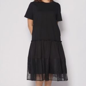 Valerie Netted Dress in Black - Image 4
