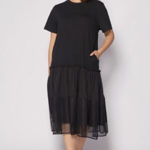 Valerie Netted Dress in Black - Image 5