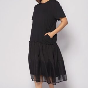 Valerie Netted Dress in Black - Image 2