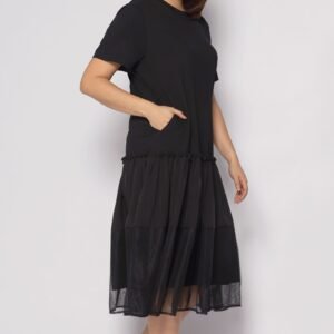 Valerie Netted Dress in Black - Image 6