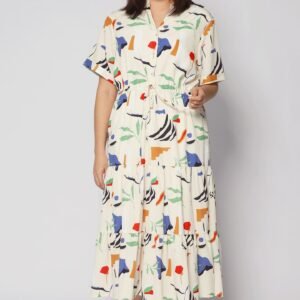 Vedette Dress in Crayola Strokes - Image 5
